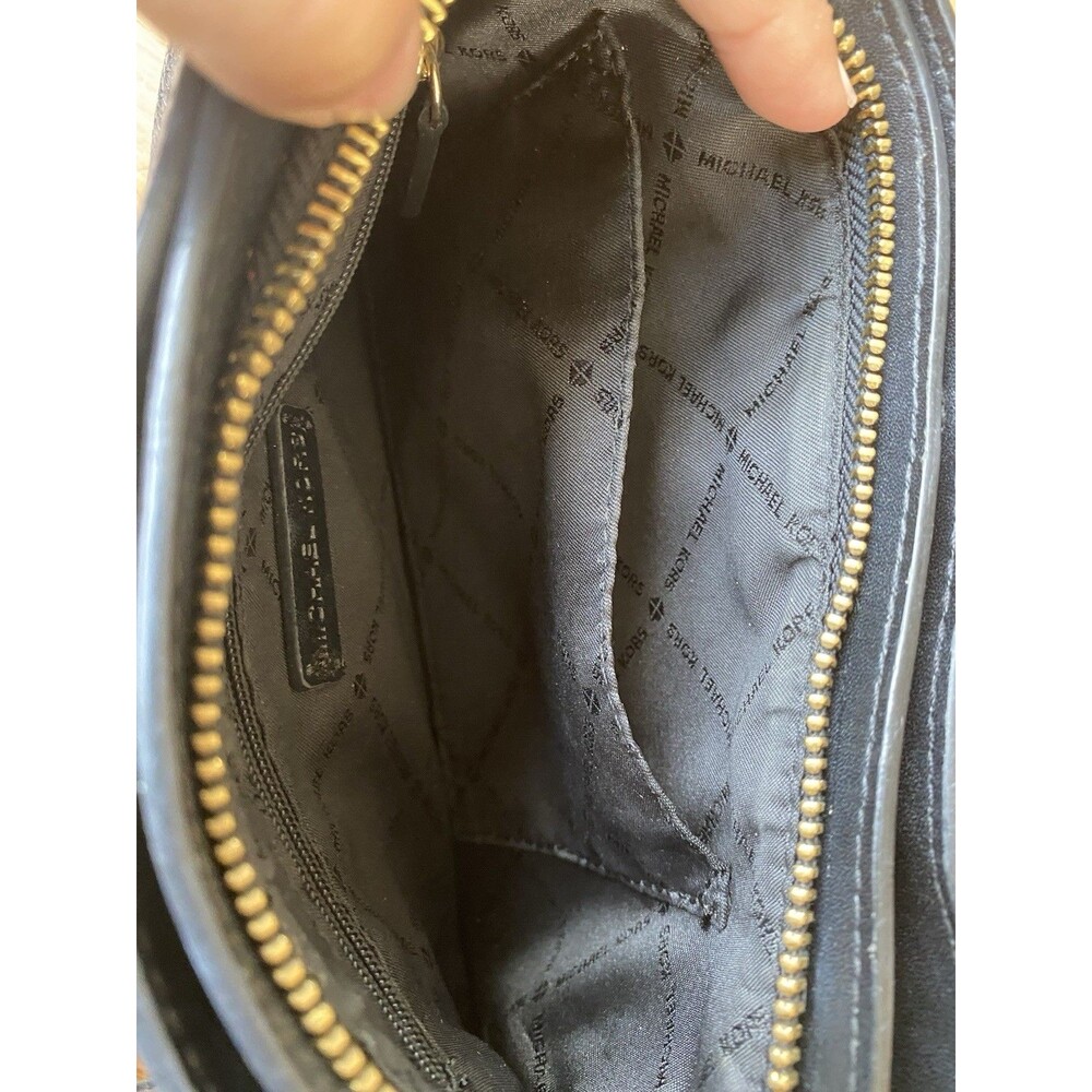 Michael Kors Trisha Triple Compartment Shoulder Crossbody Bag MK Signature/Solid - Picture 9 of 9